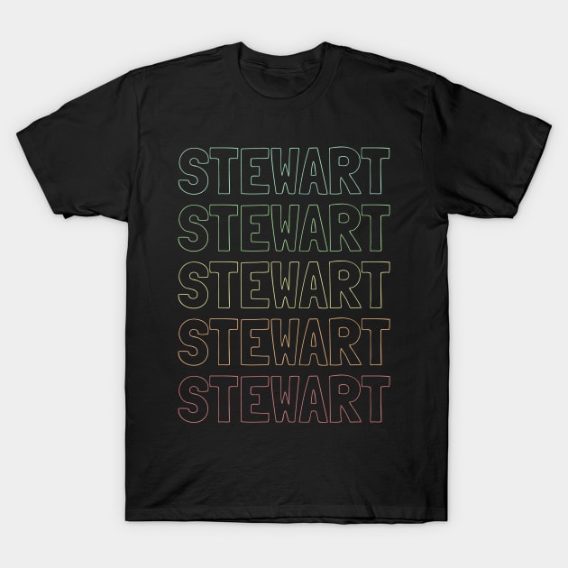 Stewart Name Pattern T-Shirt by Insert Name Here